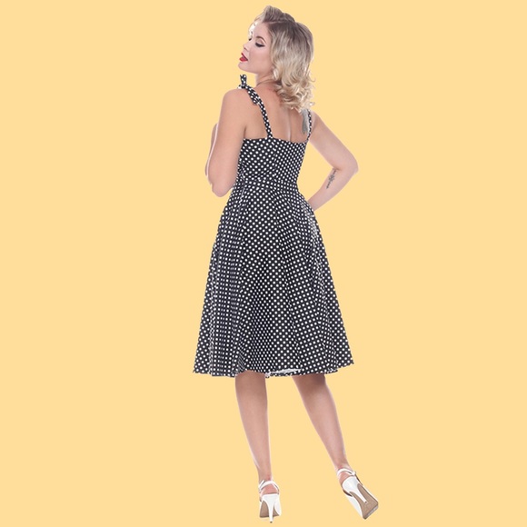 Bettie Page Dresses Albuquerque Dress In Black Dots Poshmark